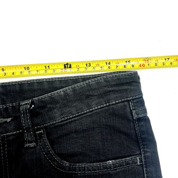 Calvin Klein Womens Jeans Size 28/32 Black Denim BootCut Button - Picture 9 of 16